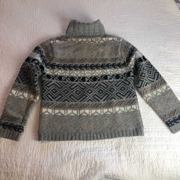 NEWTON TRADING CO Vintage 100% Wool Turtleneck Sweater southwestern stripe M - Picture 3 of 12